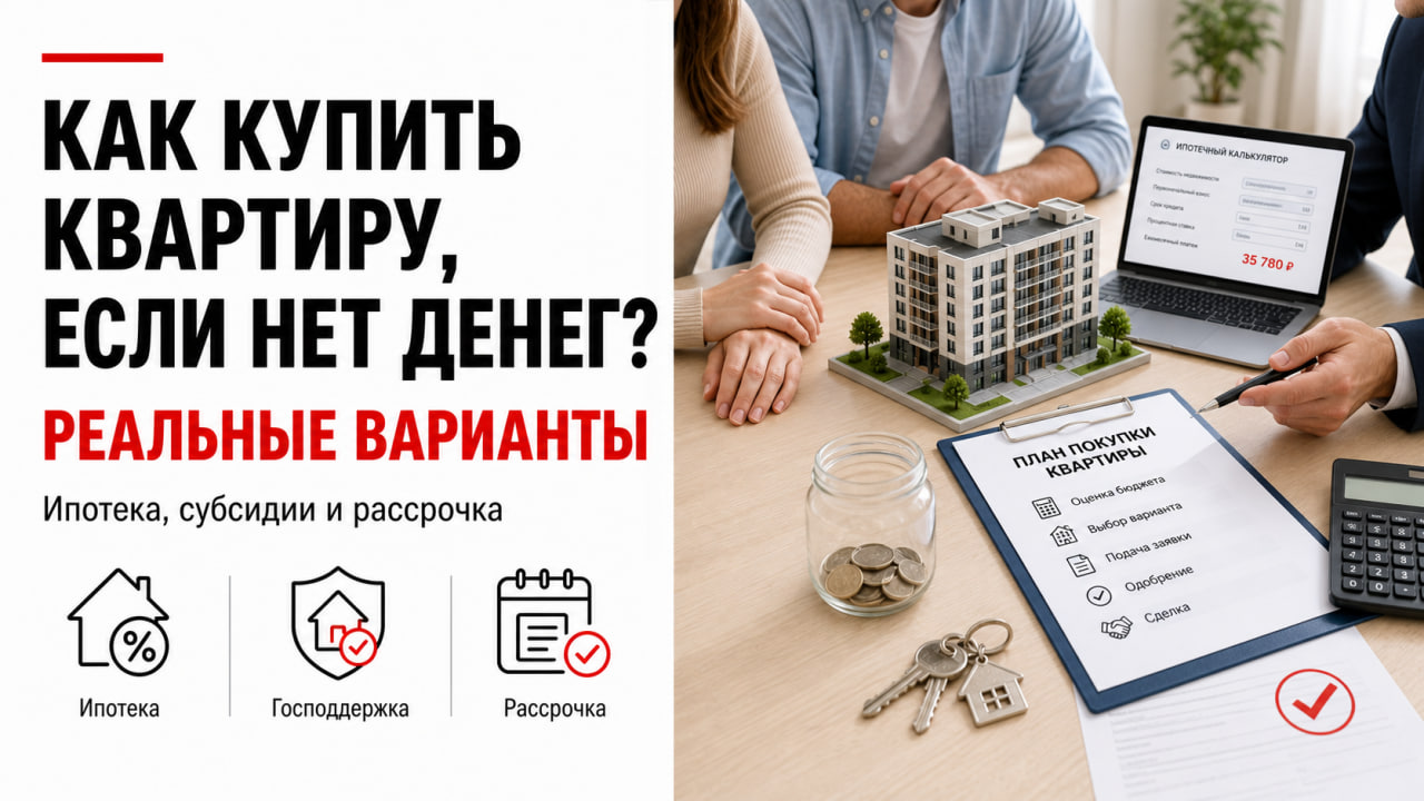 Как купить квартиру если нет денег