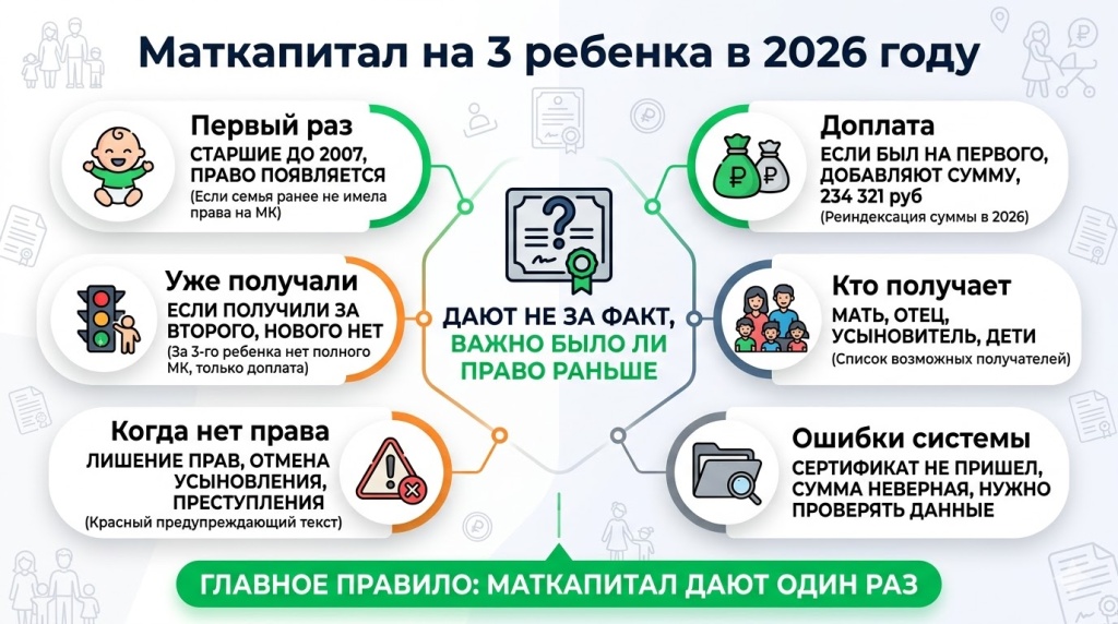 Положен ли федеральный материнский капитал на 3 ребенка