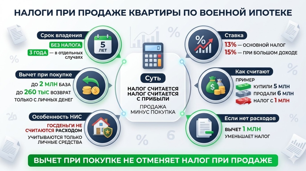 Налогообложение и вычеты при сделках с недвижимостью НИС