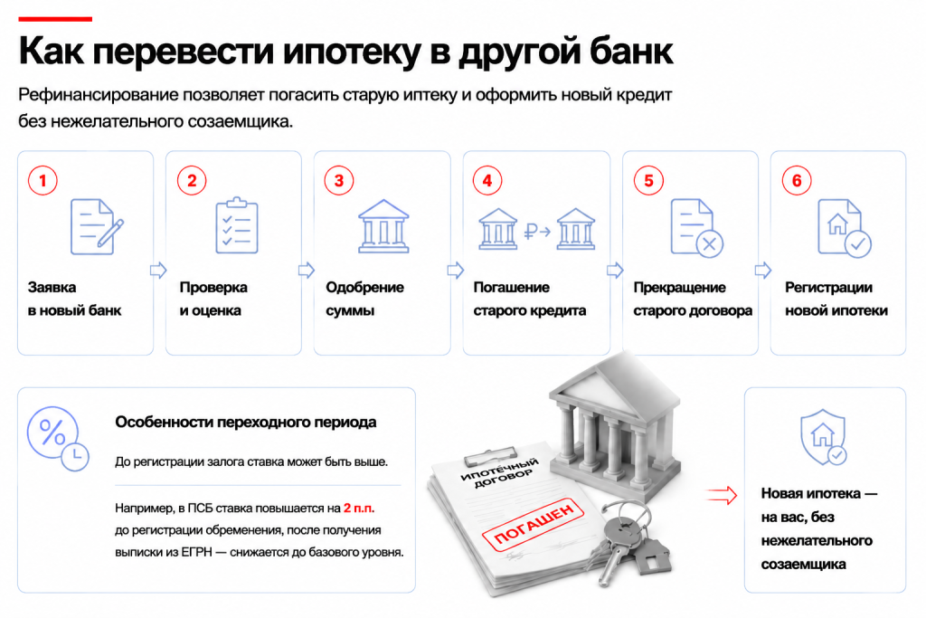 Механизм перевода долга в новую кредитную организацию