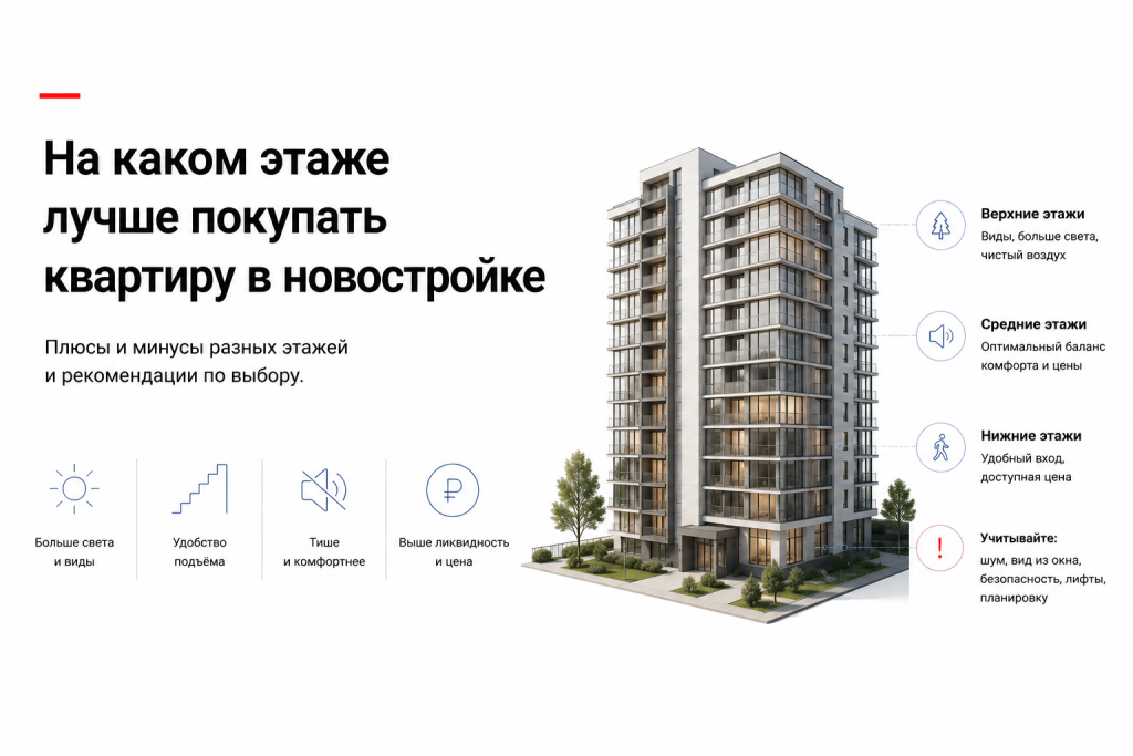 На каком этаже лучше покупать квартиру в новостройке