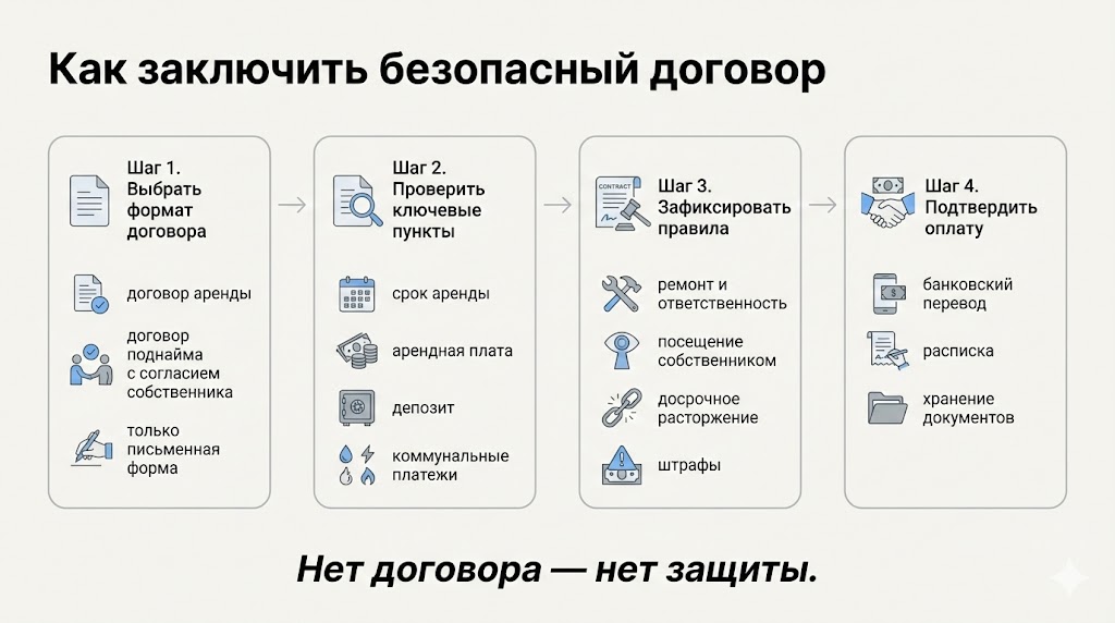 Как студенту заключить безопастный договор аренды