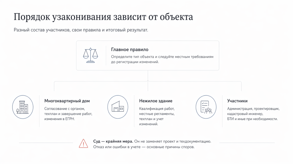 От чего зависит порядок узаконивания