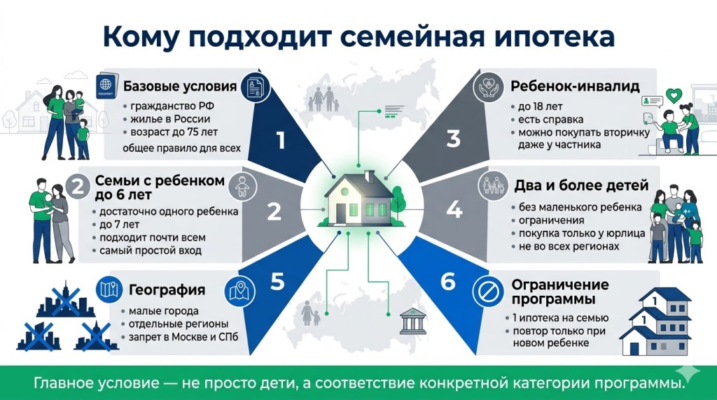 Кому подходит семейная ипотека на вторичное жилье: семьи с детьми и условия