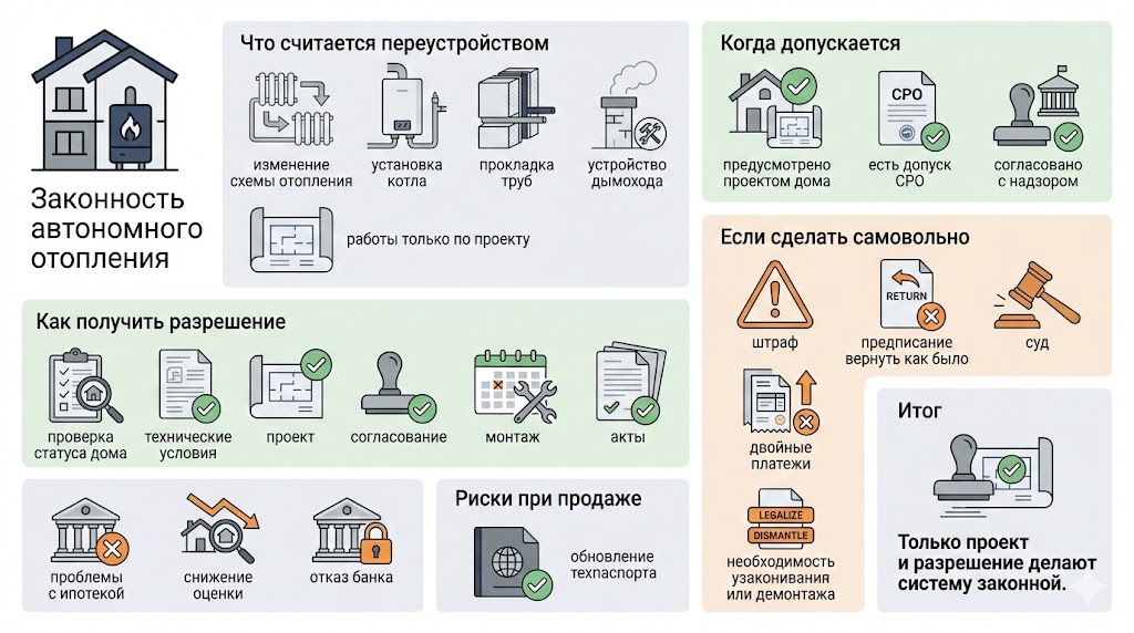 Законность автономного отопления в квартире