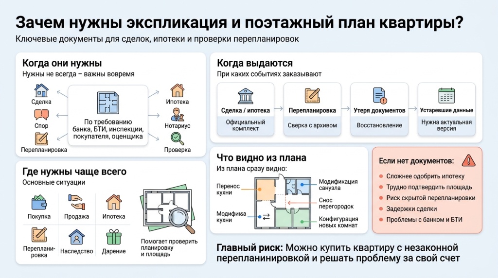 Зачем нужны экспликация квартиры и поэтажный план
