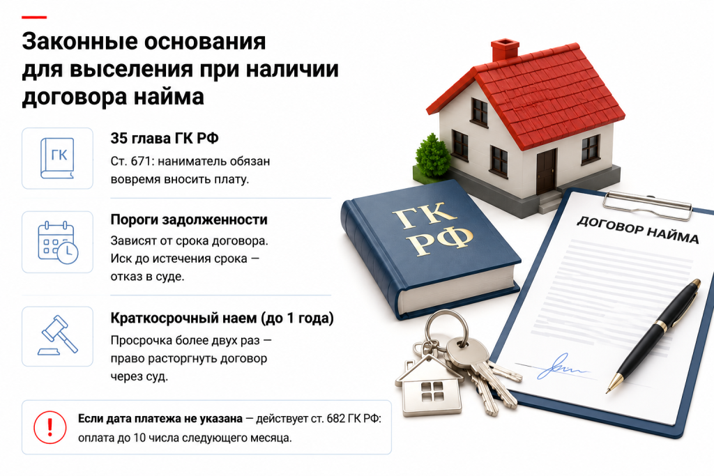 Законные основания для выселения при наличии договора найма Законные основания для выселения при наличии договора найма