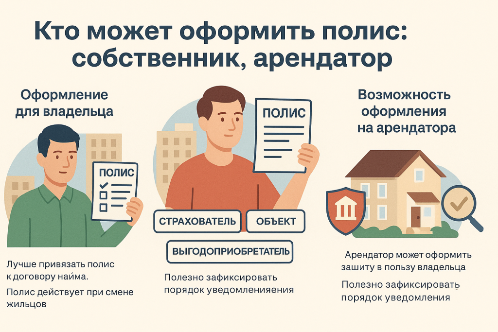 Кто может оформить полис: собственник, арендатор