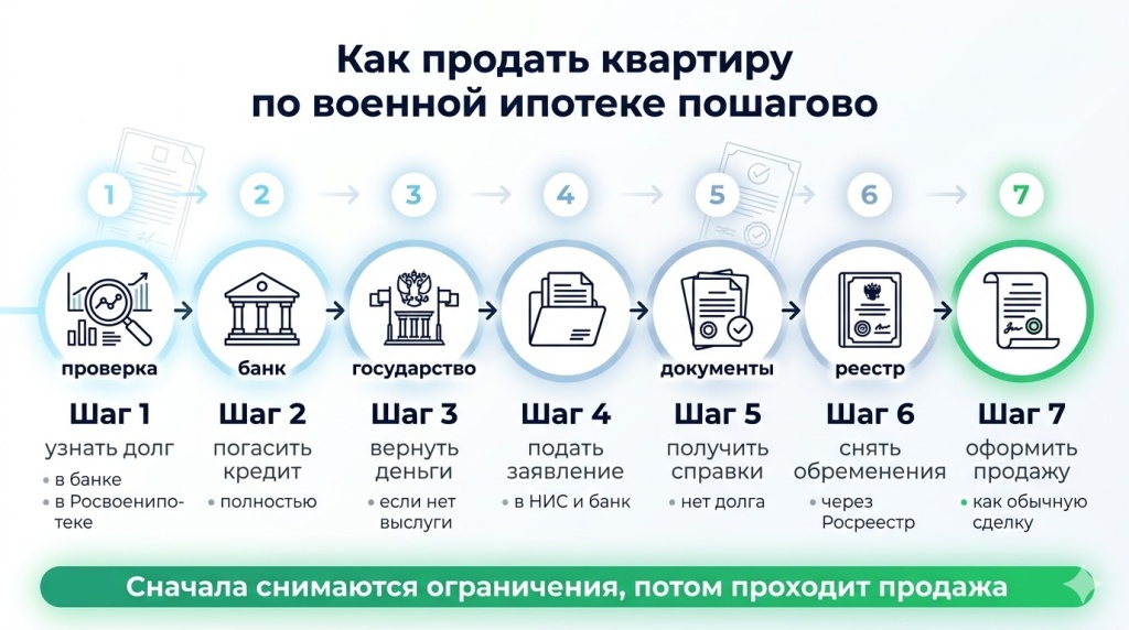 Как продать квартиру в военной ипотеке: пошаговая инструкция