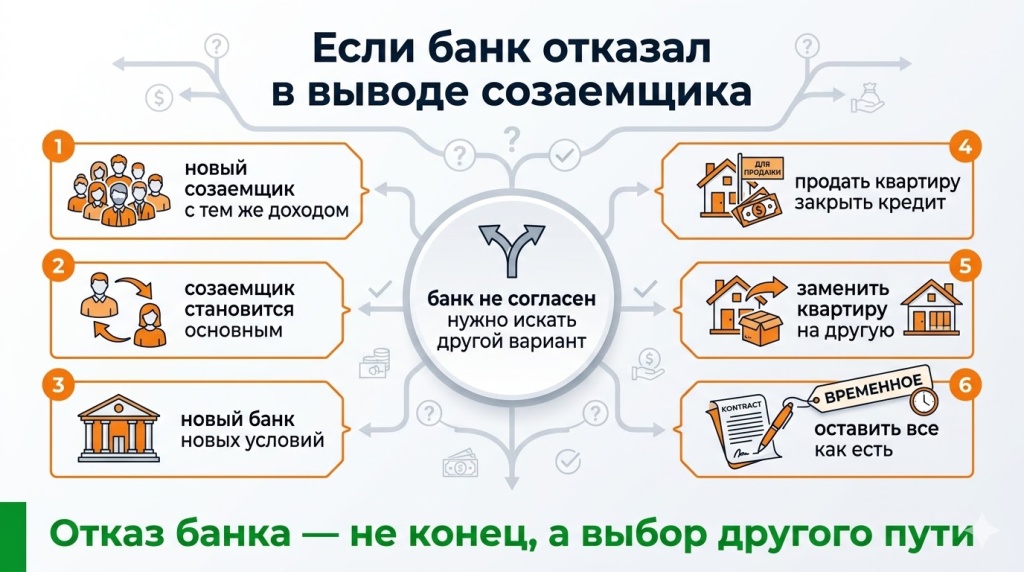 Альтернативные варианты, если банк не дает согласие