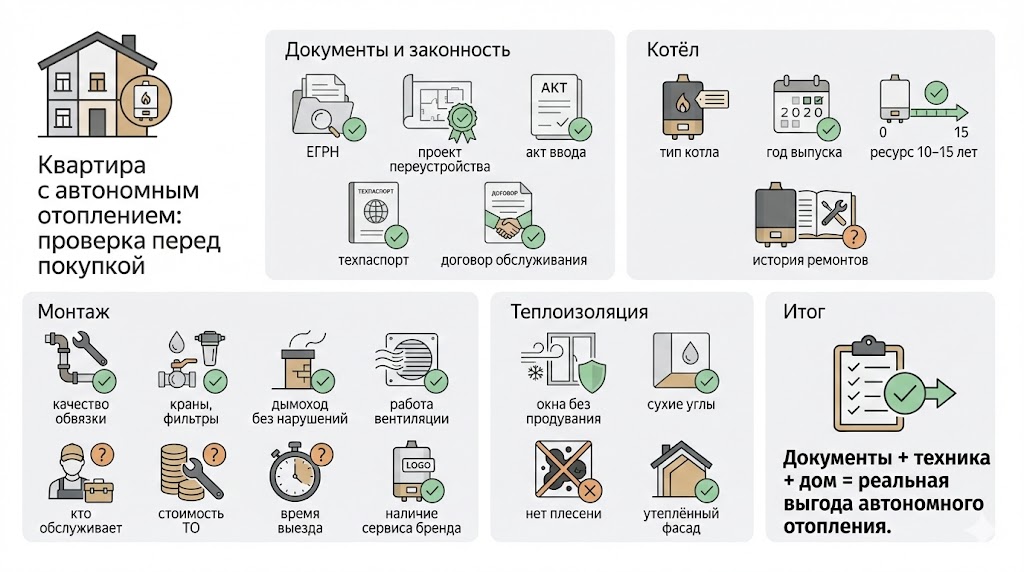 На что обратить внимание при покупке квартиры с автономным отоплением