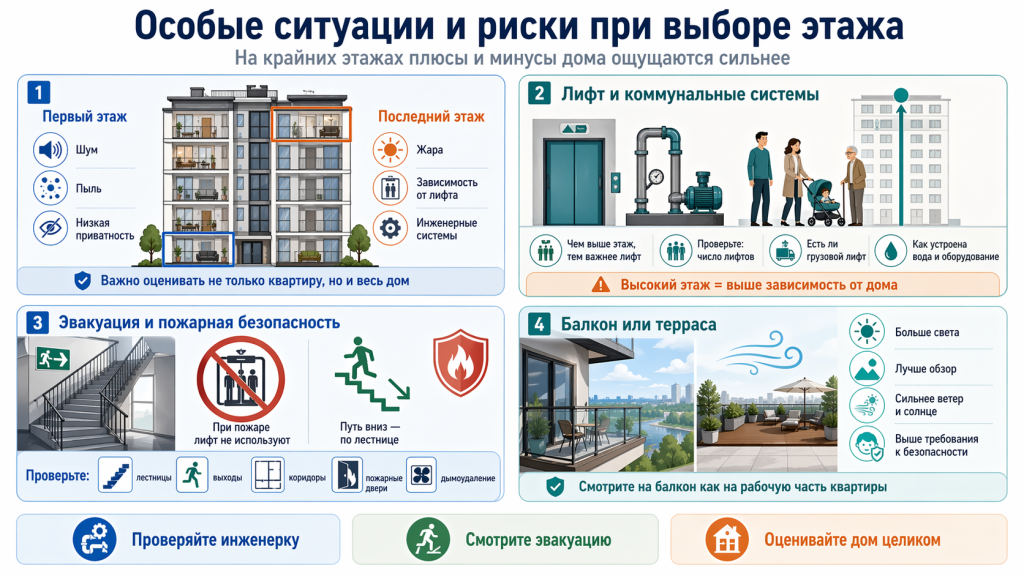 Особые ситуации и риски при выборе этажа