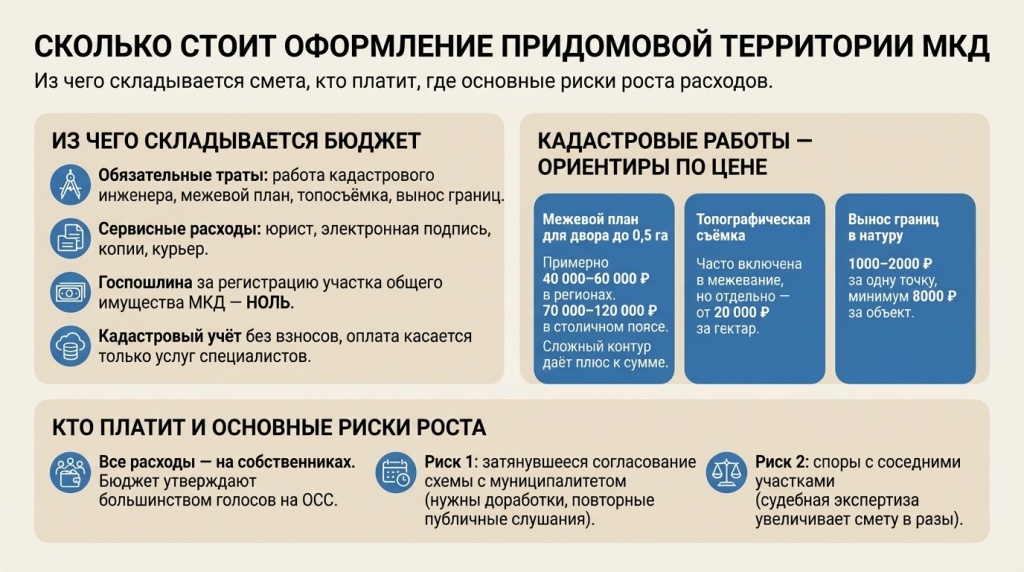 Сколько стоит оформление придомовой территории