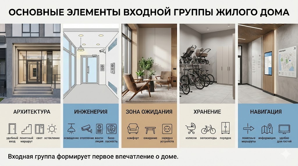 Основные элементы входной группы