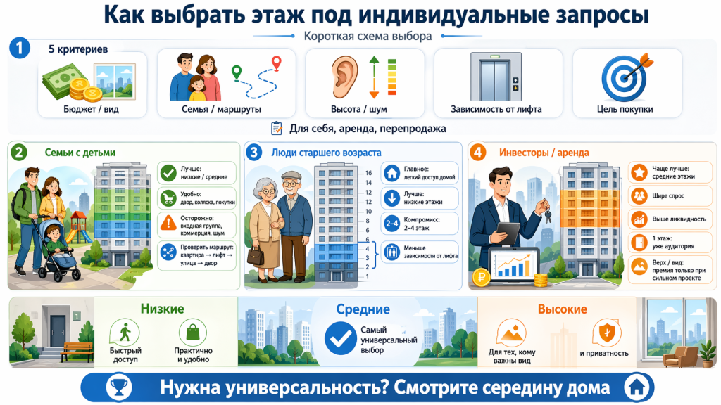 как выбрать этаж под индивидуальные запросы