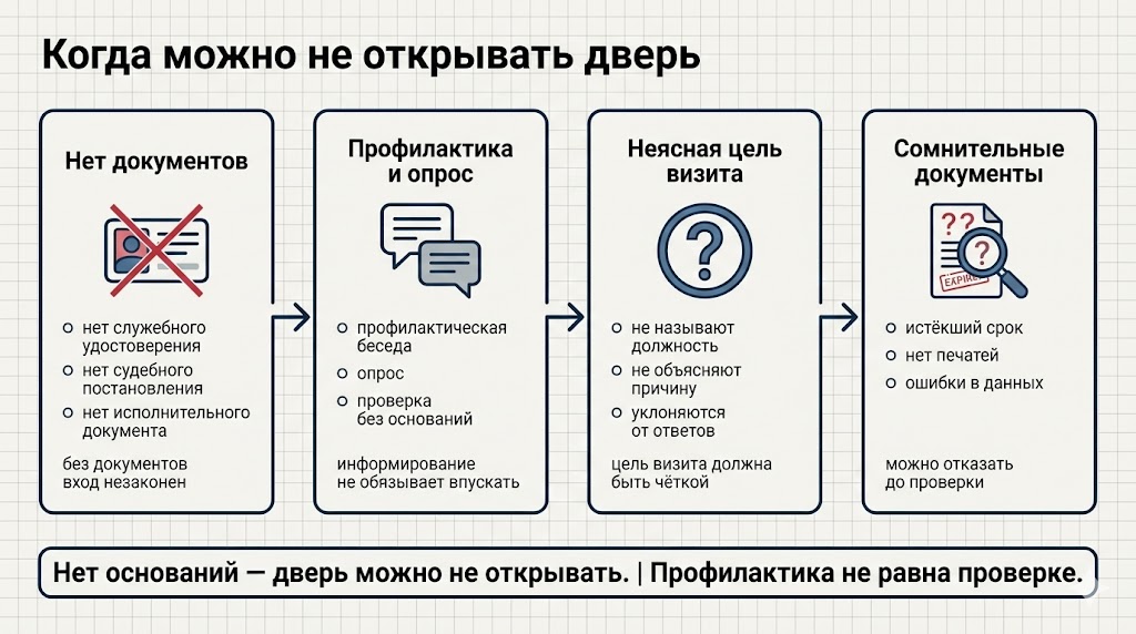 Когда можно не открывать дверь