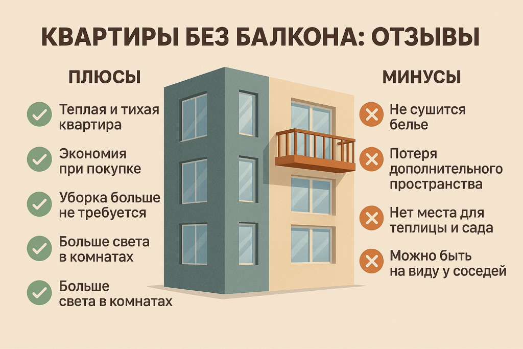 Квартиры без балкона, отзывы
