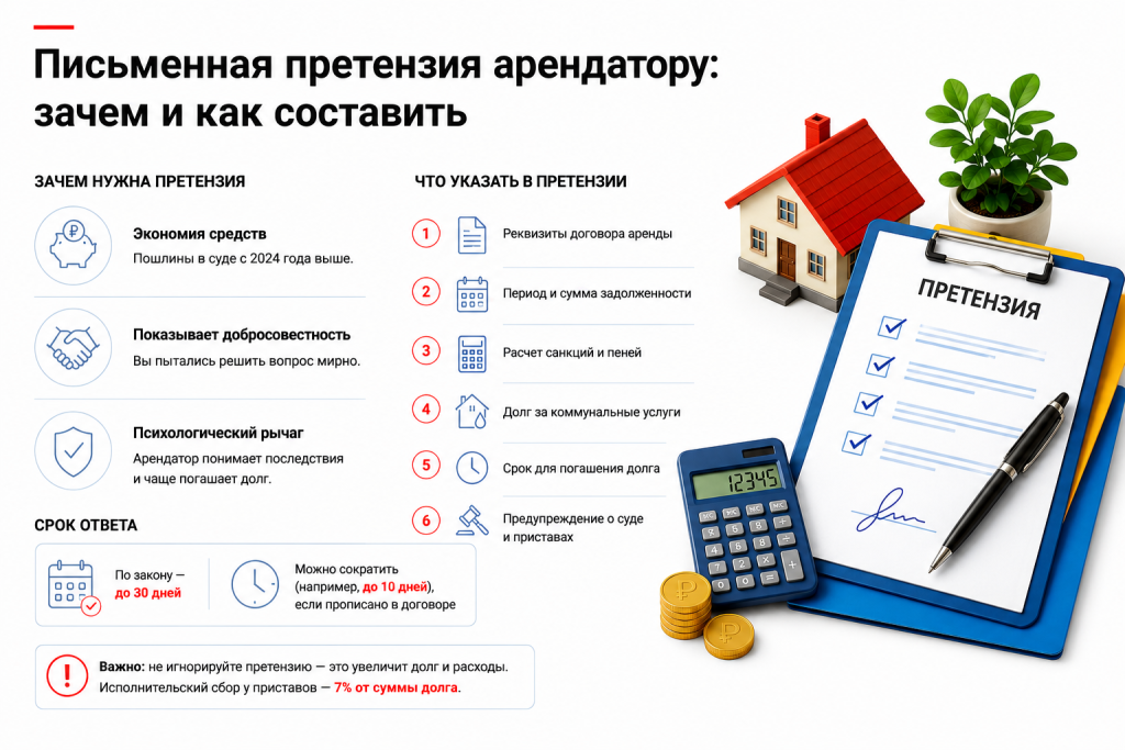 Письменная претензия арендатору Письменная претензия арендатору