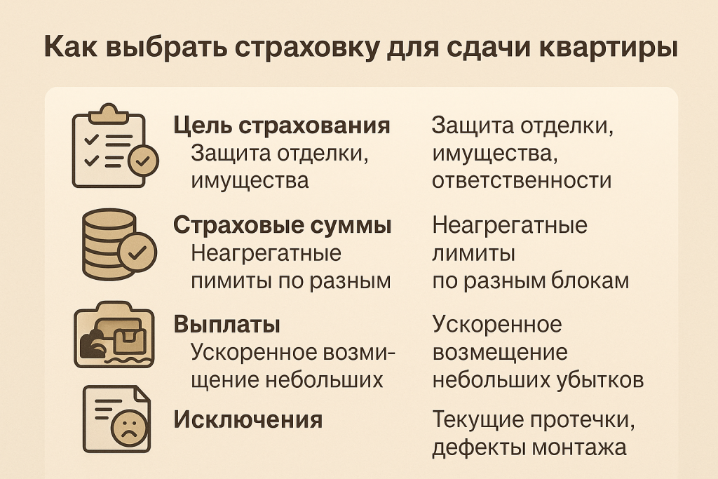 Как выбрать страховку для сдачи квартиры