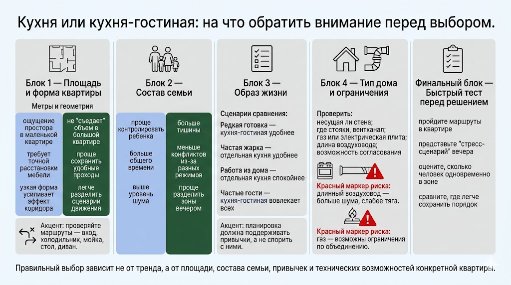 на что обратить вниманние перед выбором кухни или кухни гостинной 