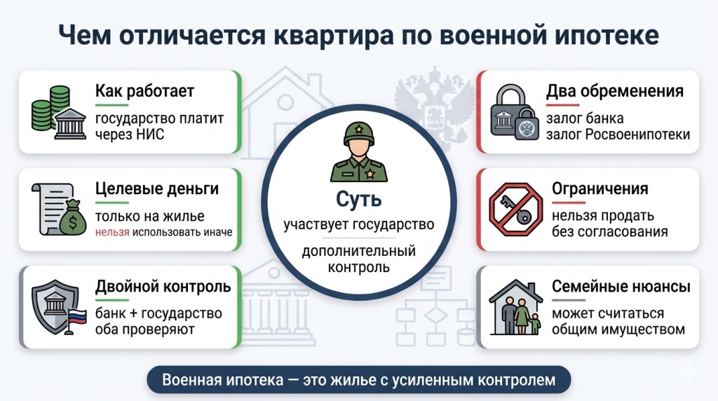Особенности квартиры, приобретенной по военной ипотеке