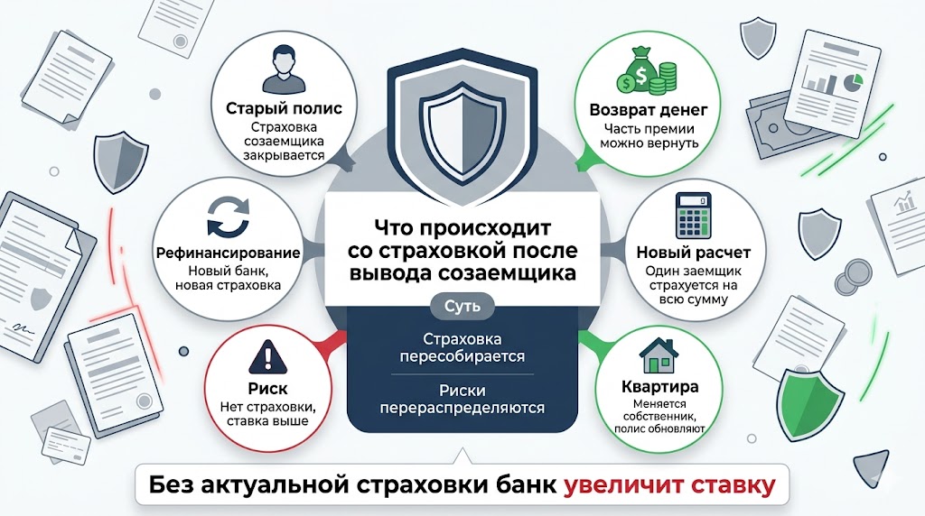 Страховое обеспечение после изменения состава заемщиков