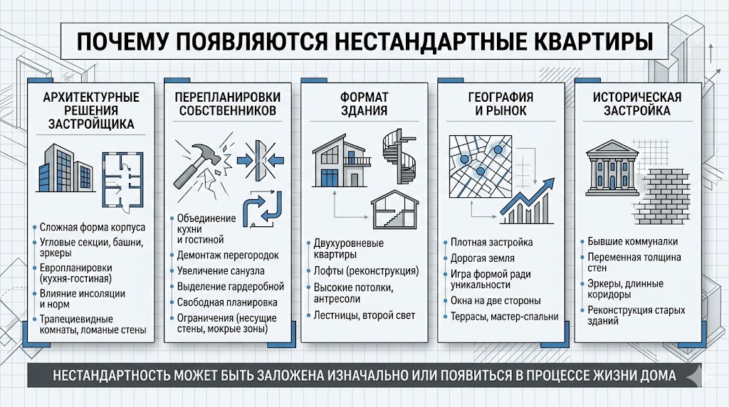 Почему появляются нестандартные планировки