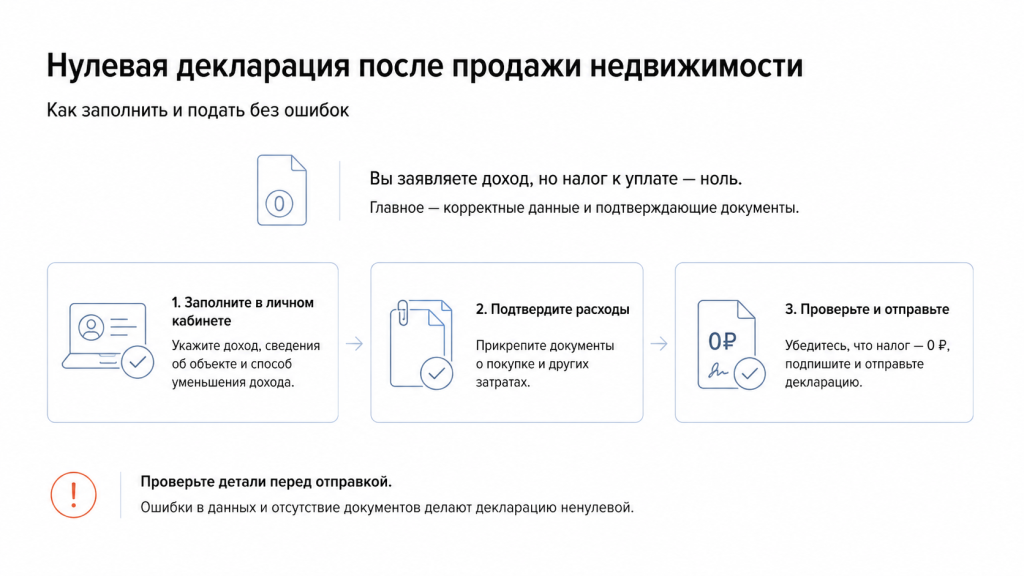 Как правильно заполнить и подать нулевую декларацию