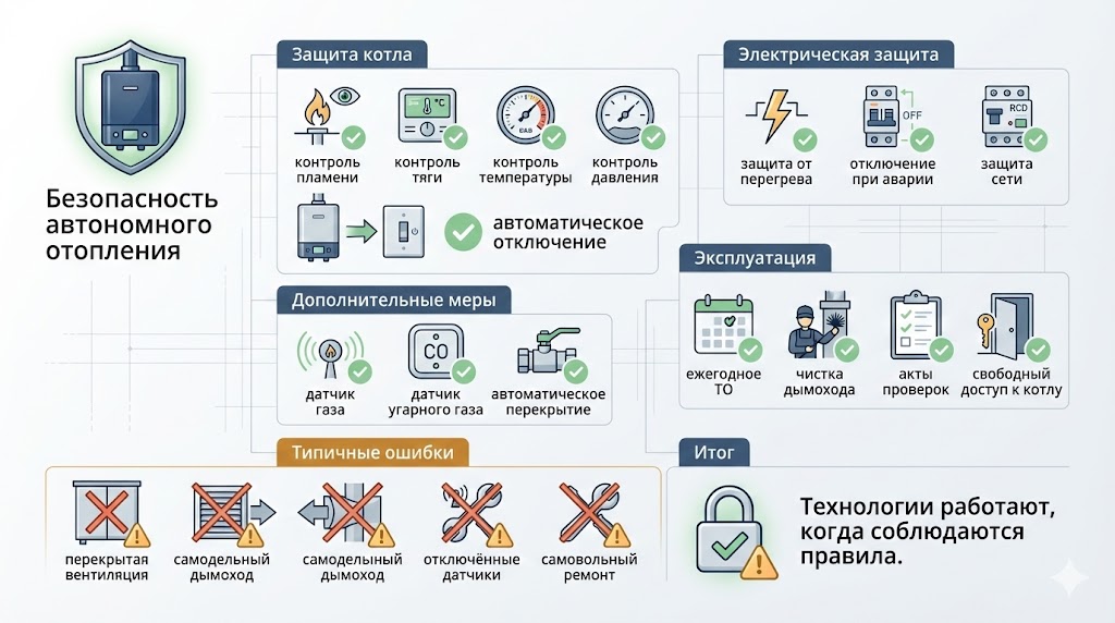 Безопасность автономного отопления