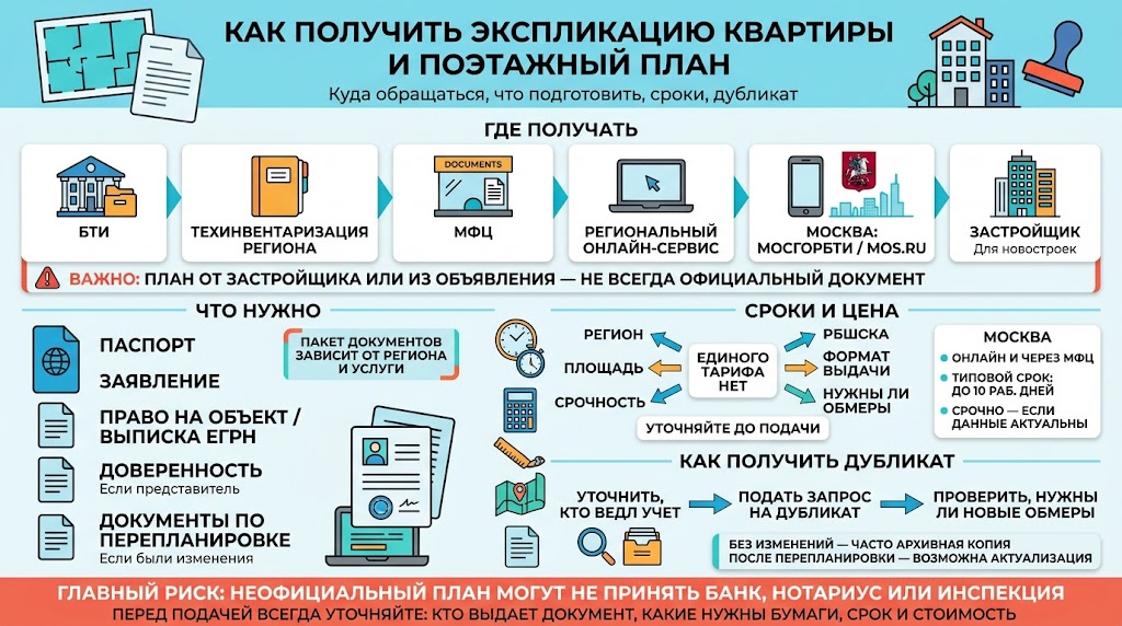 Как получить экспликацию квартиры и поэтажный план