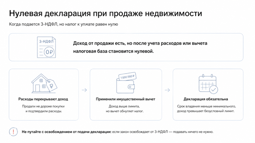 Что такое нулевая декларация при продаже недвижимости