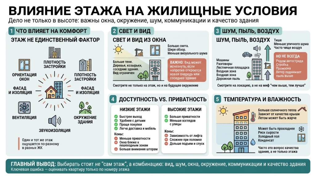 Влияние этажа на условия проживания