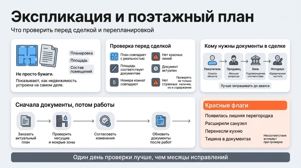 Советы по работе с экспликацией, поэтажным планом