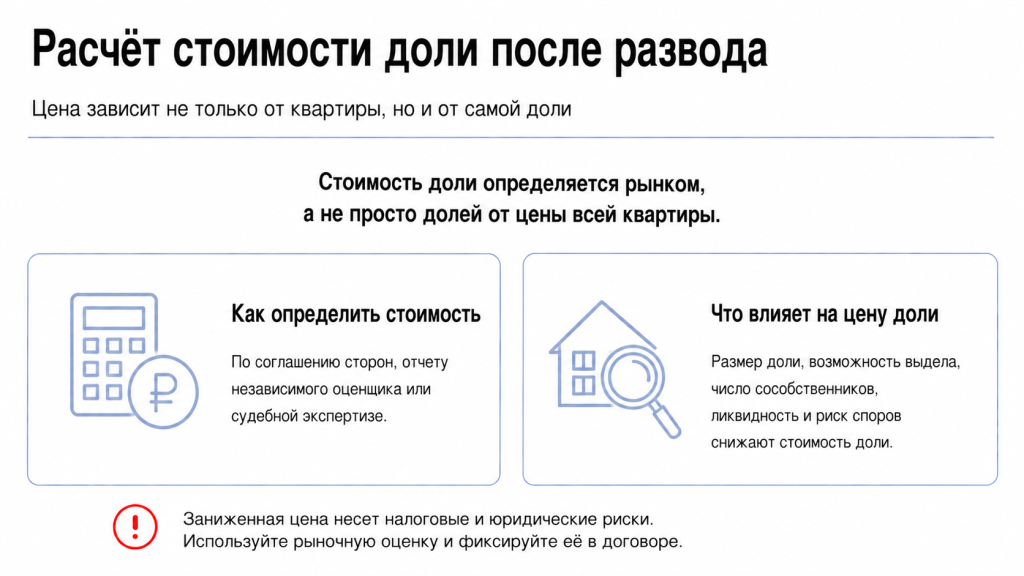 Расчёт стоимости доли