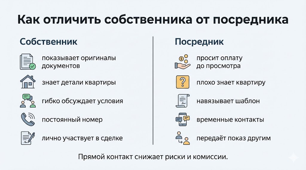 Как отличить собственника от посредника при снятии квартиры студентом