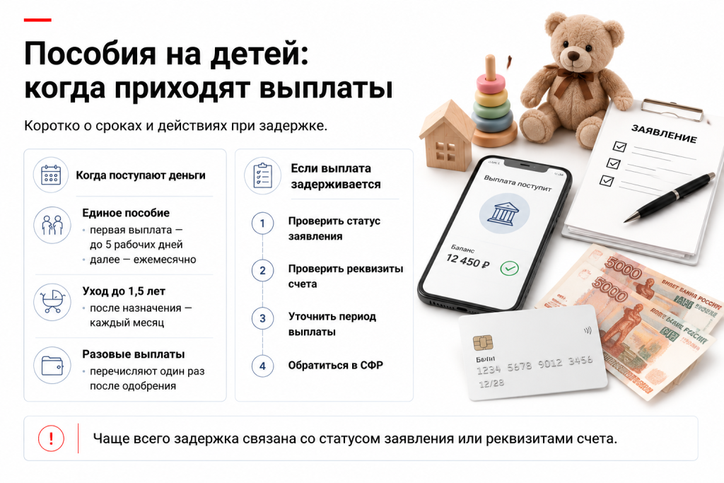Когда приходят выплаты на детей