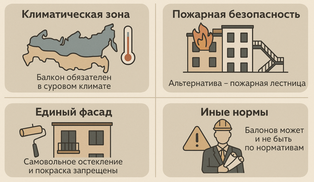 почему новые дома строят без балконов