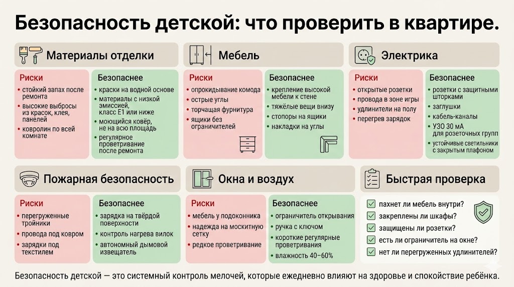 Безопастность детской комнаты