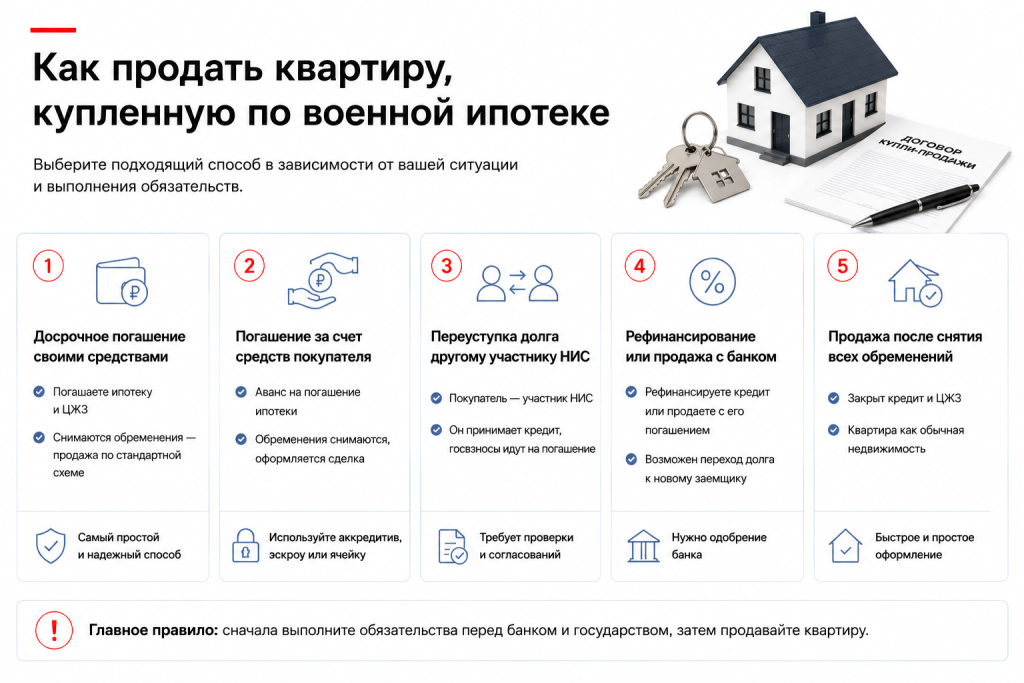 Как продать квартиру, купленную по военной ипотеке