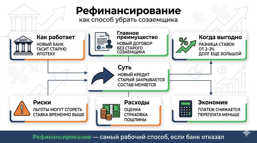 Рефинансирование как способ вывода созаемщика