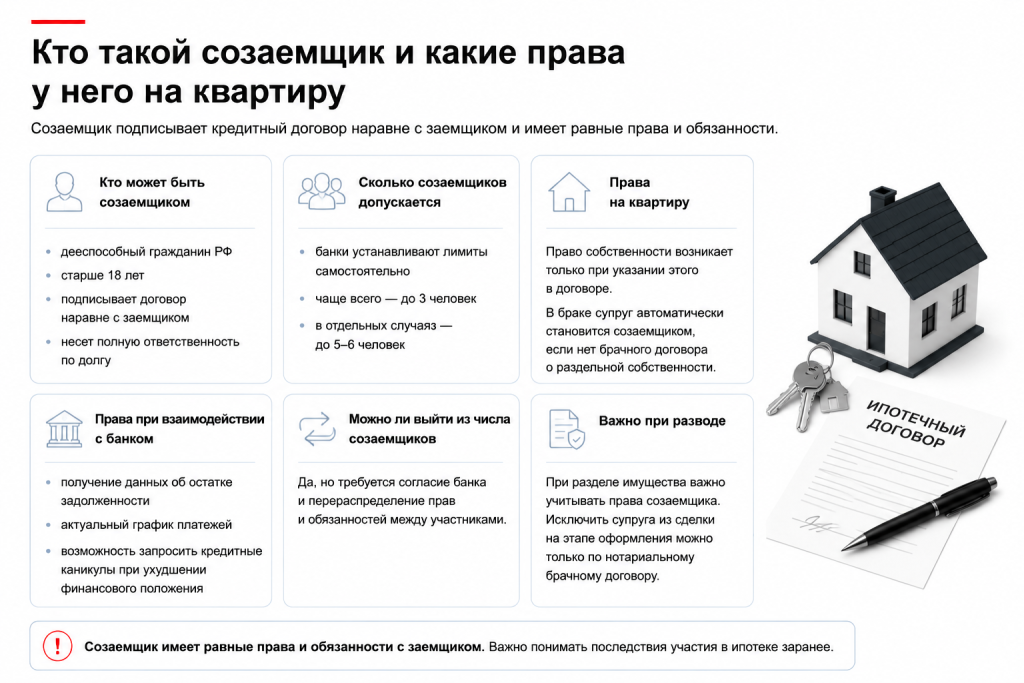 Кто такой созаемщик и какие права у него на квартиру