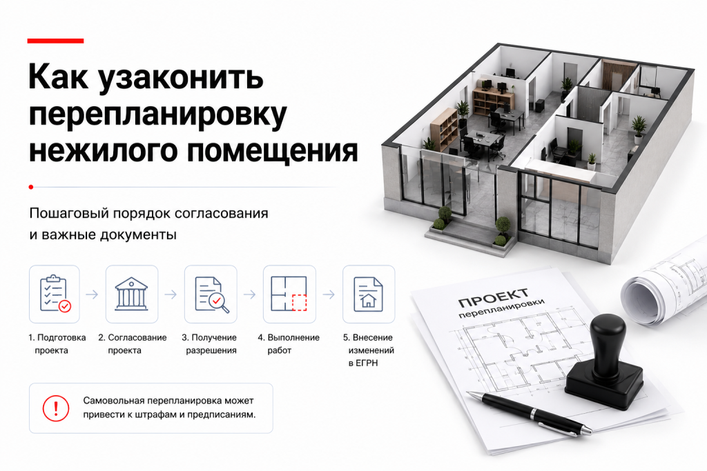 Как узаконить перепланировку нежилого помещения