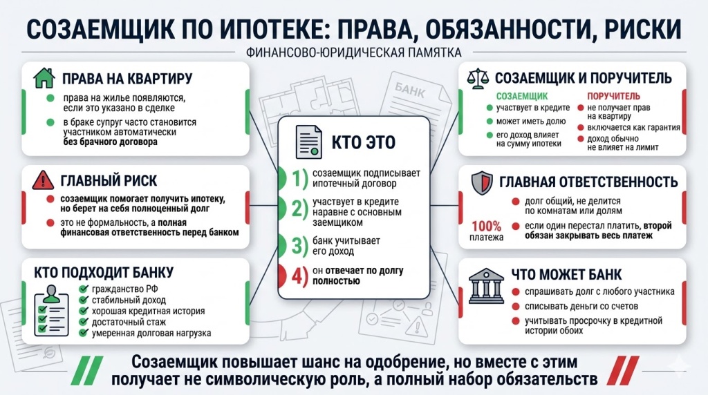 Роль и статус созаемщика в ипотечном кредитовании