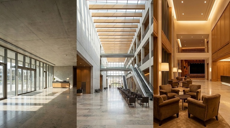 Чем отличаются холл, фойе и вестибюль: простыми словами