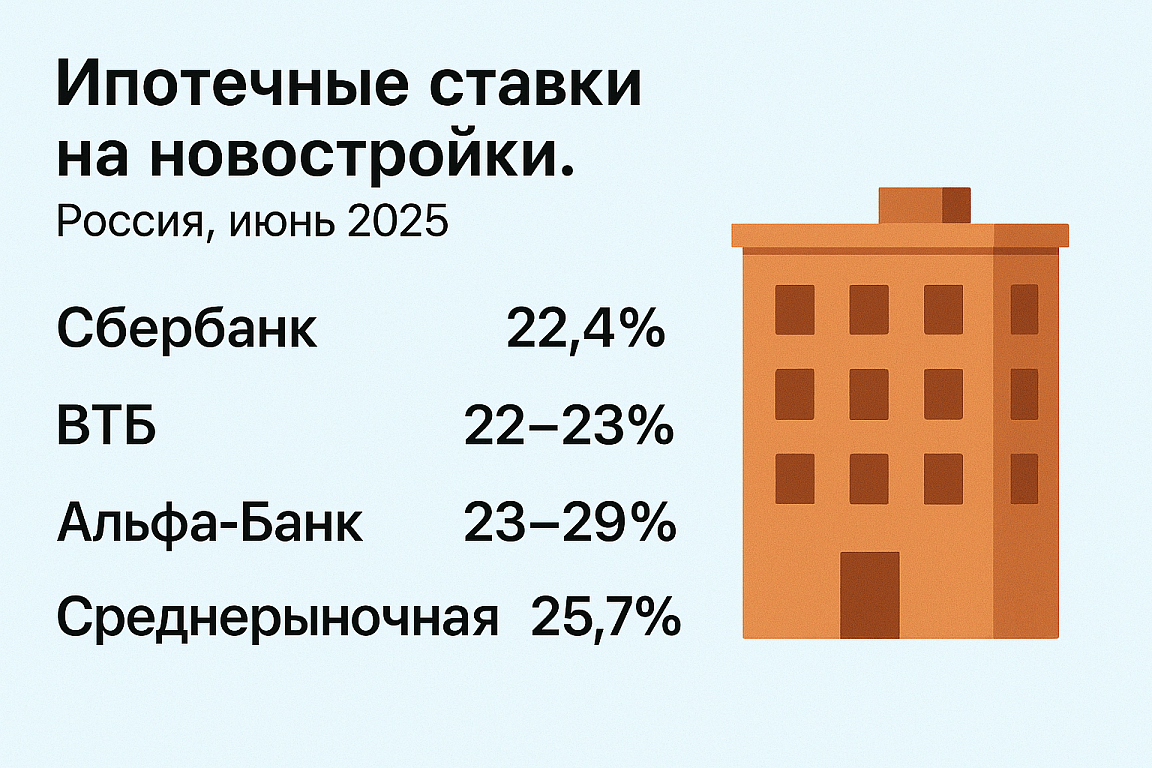 Ипотечные ставки на новостройки