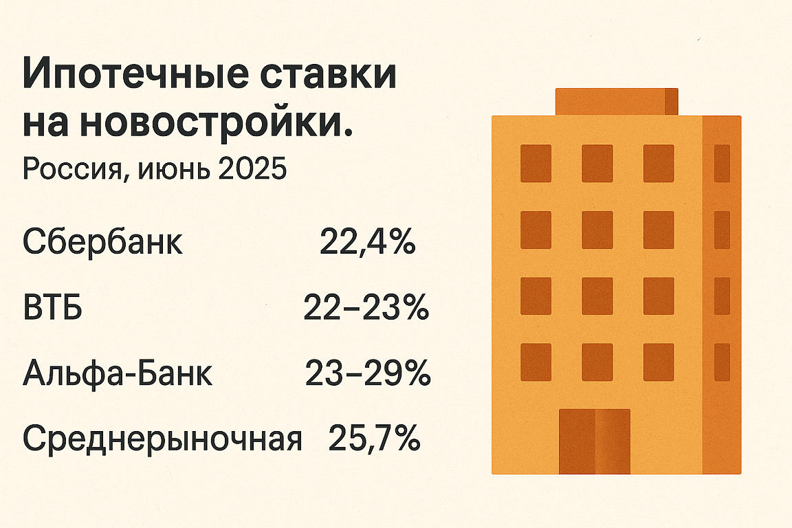 Ипотечные ставки на новостройки